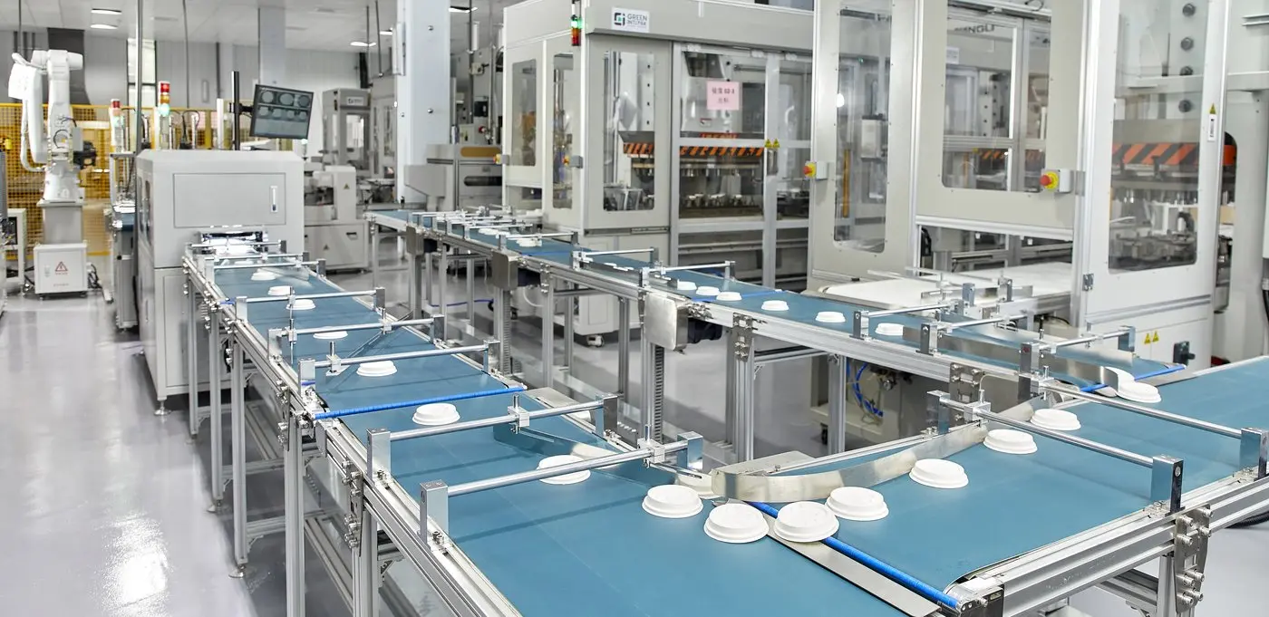 自動化杯蓋產線 Automated lid production line